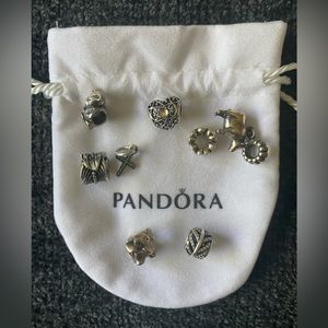 8 PANDORA CHARMS STERLING SILVER